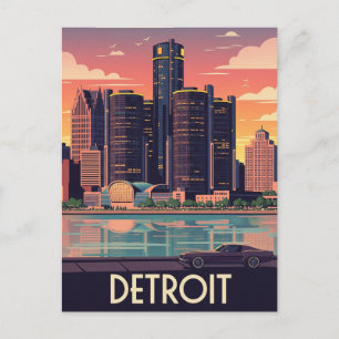 Michigan Detroit Travel Postkarte