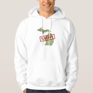 Michigan-Eingeborener mit Michigan-Karte Hoodie
