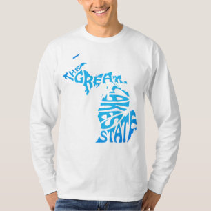 Michigan, État des Grands Lacs, T-shirt bleu