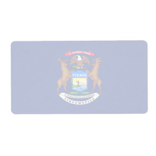 Michigan Faint Flag Shipping Label