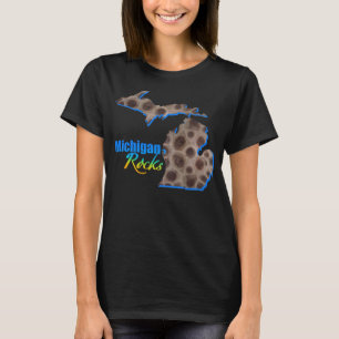 Michigan Felsen Petoskey-Steinmuster T-Shirt