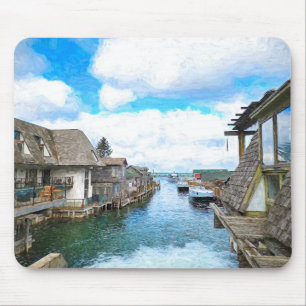 Michigan Fish Town Mainting Mouse Pad Mousepad