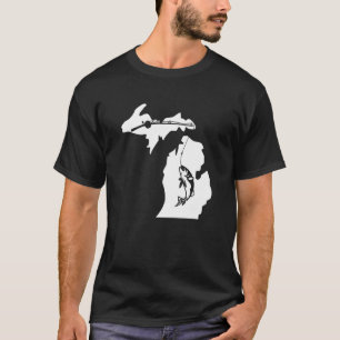 Michigan Fishing Bass Zuhause Staat Midwest Up Nor T-Shirt