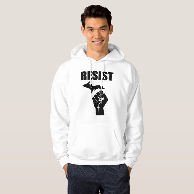 Michigan Fist RESIST Hoodie (Vorne ganz)