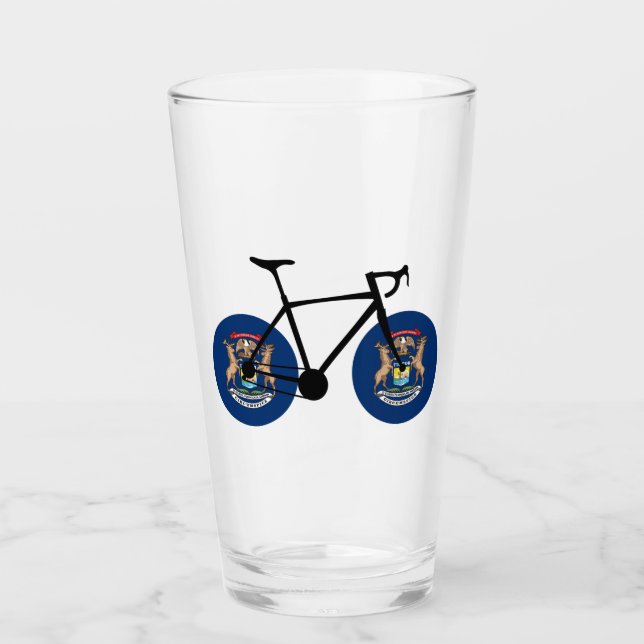 Michigan Flag Cycling Glas (Vorderseite)