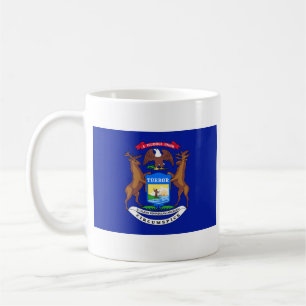 Michigan Flag + Karte Tasse