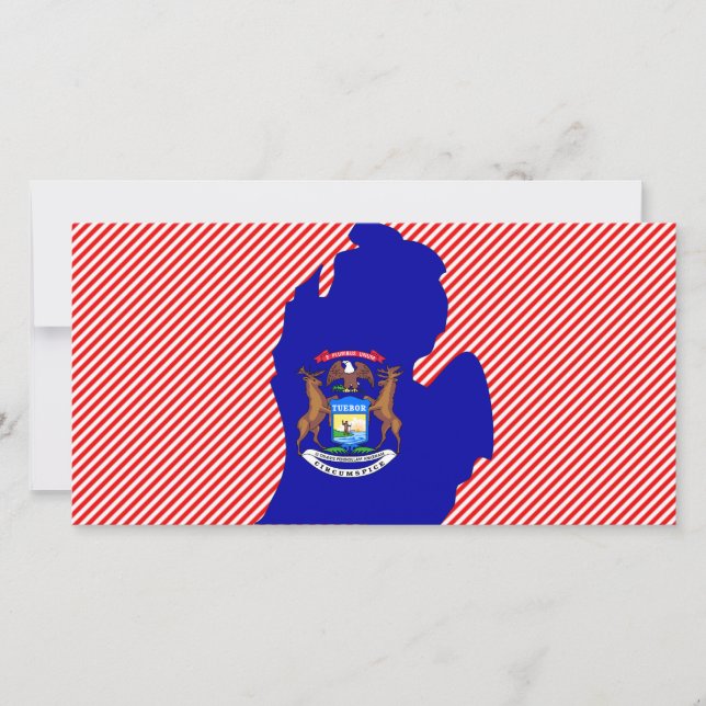 Michigan Flag Map (Vorderseite)
