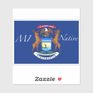 Michigan Flag Native Aufkleber