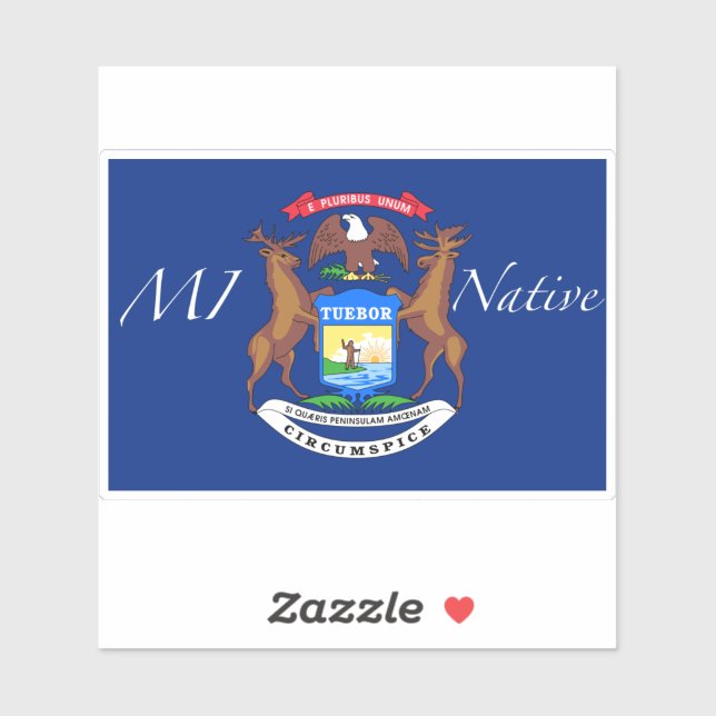 Michigan Flag Native Aufkleber (Blatt)