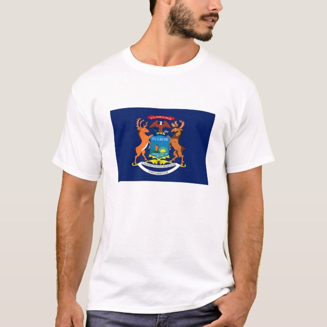 Michigan-Flaggen-T - Shirt (Vorderseite)