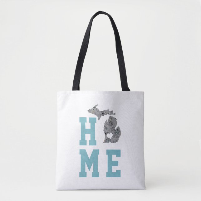 Michigan Floral Filled Silhouette Tasche (Vorderseite)