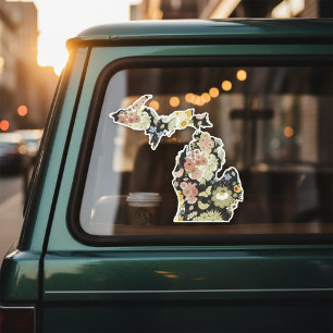 Michigan Floral Sticker