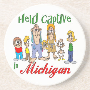Michigan Funny Trailer Park Sandstone Untersetzer