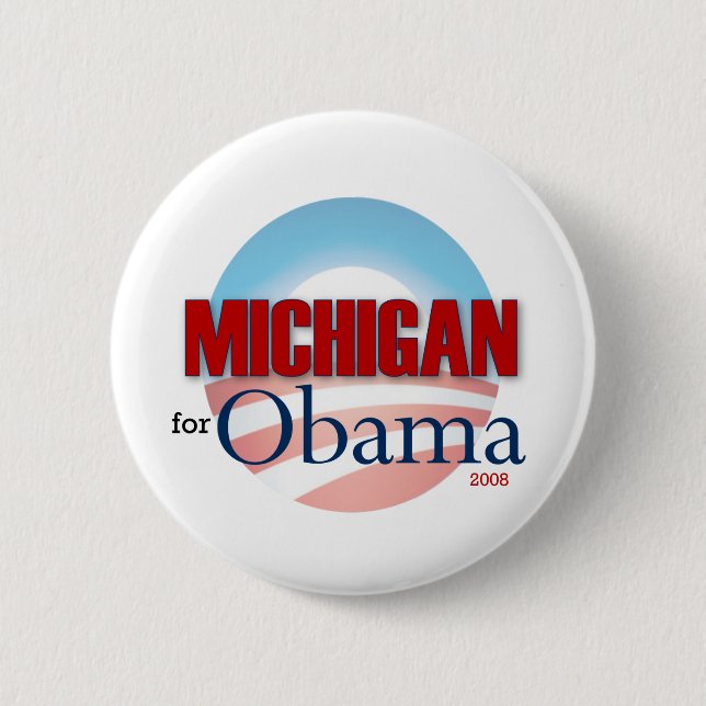 Michigan für Obama Button (Vorderseite)
