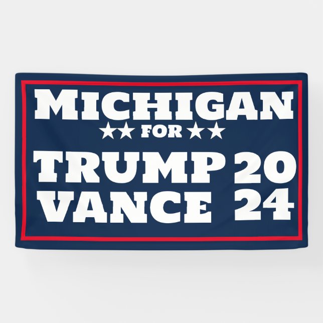 Michigan für Trump Vance 2024-Banner Banner (Horizontal)