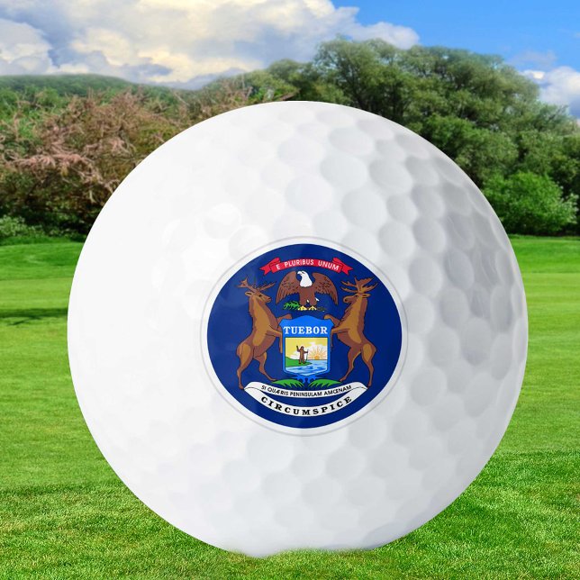 Michigan Golf Balls, Staatsflagge / Patriots Golfball (Von Creator hochgeladen)