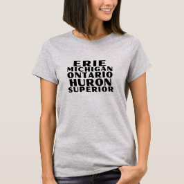 Michigan Great Lakes Einfacher Text T-Shirt