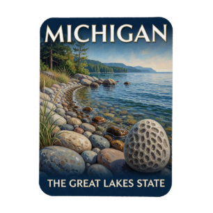Michigan Great Lakes Küstenlinie 🌊 Magnet