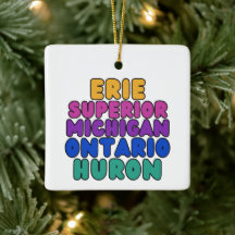 Michigan Great Lakes Regenbogen-Textilschmuck