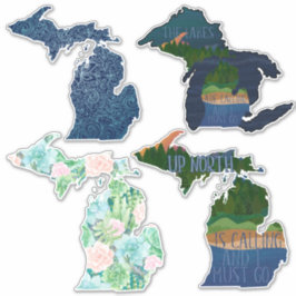 Michigan Great Lakes Staat | Cherie's Art(c)2021 Aufkleber