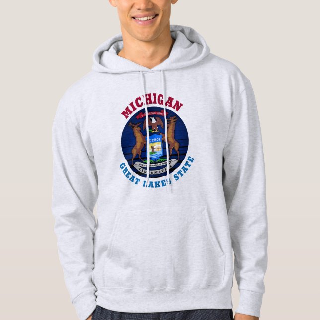 MICHIGAN GREAT SEES STAAT FLAG HOODIE (Vorderseite)