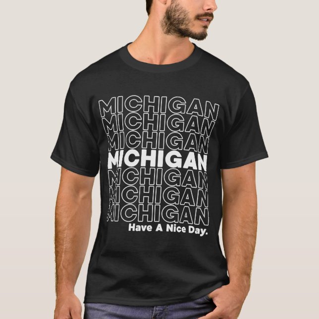 Michigan Grocertasche Danke Staat T-Shirt (Vorderseite)