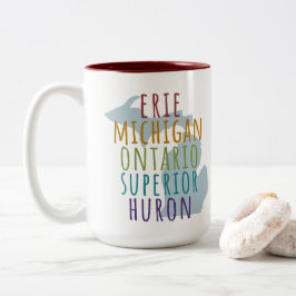 Michigan Große Seen Fausthandschuh Staat Kaffee Ta Zweifarbige Tasse