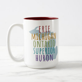 Michigan Große Seen Fausthandschuh Staat Kaffee Ta Zweifarbige Tasse