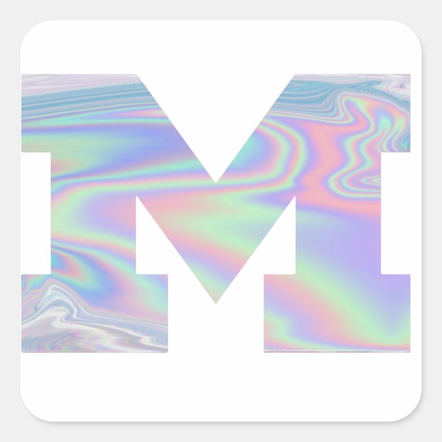Michigan Halogram Quadratischer Aufkleber (Vorderseite)