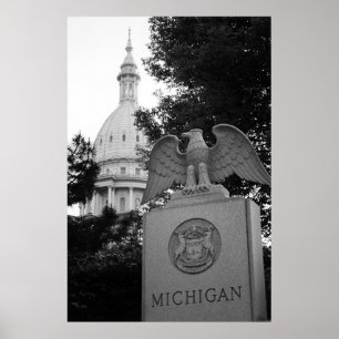Michigan Hauptstadt Gebäude Poster