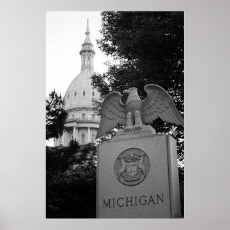 Michigan Hauptstadt Gebäude Poster