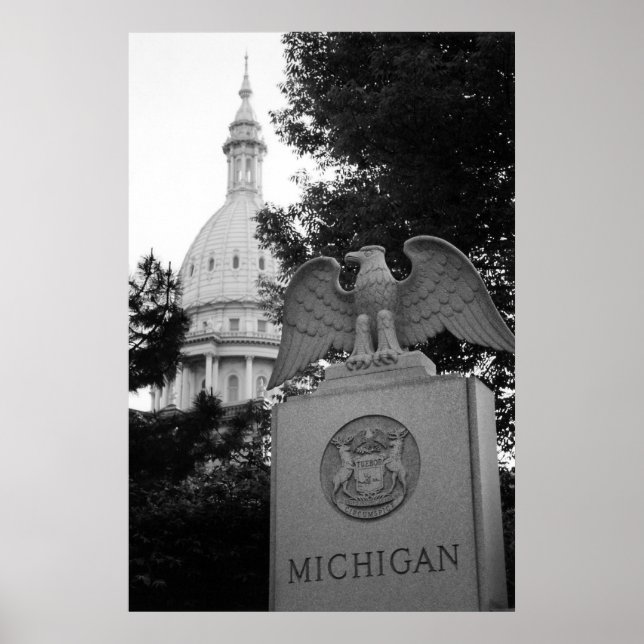 Michigan Hauptstadt Gebäude Poster (Vorne)