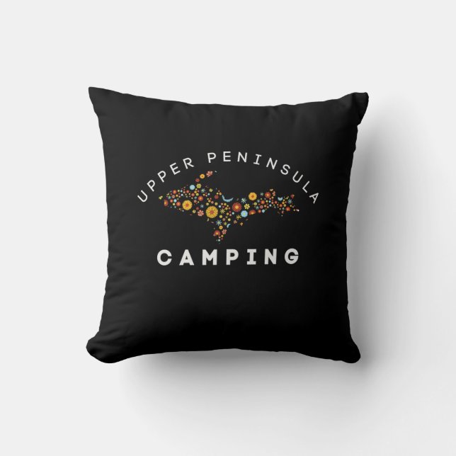 Michigan - Haut Coussin de camping de la péninsule (Recto)