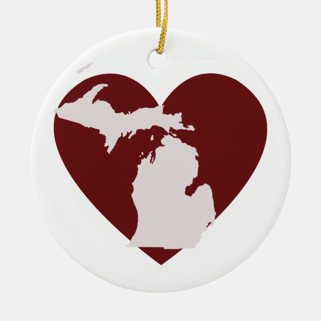 Michigan Heart Keramikornament (Vorne)