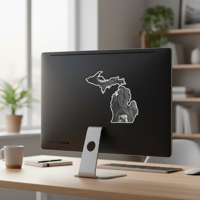 Michigan Highland Cow Aufkleber (Michigan Highland Cow Sticker)