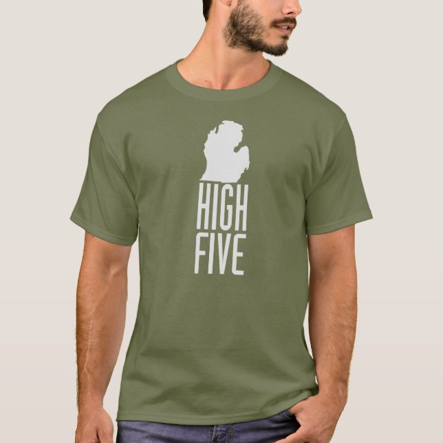 Michigan - hohe fünf T-Shirt (Vorderseite)