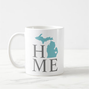 Michigan Home Aqua Blaues Staat-Herz Kaffeetasse