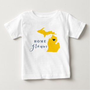 Michigan Home Grown   Blau und Gold Baby T-shirt