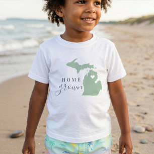Michigan Home Grown Editierbare Farben Staatskar Baby T-shirt