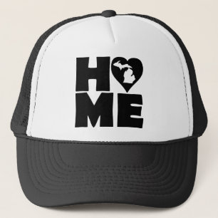 Michigan Home Heart State Ball Cap Trucker Hut Truckerkappe