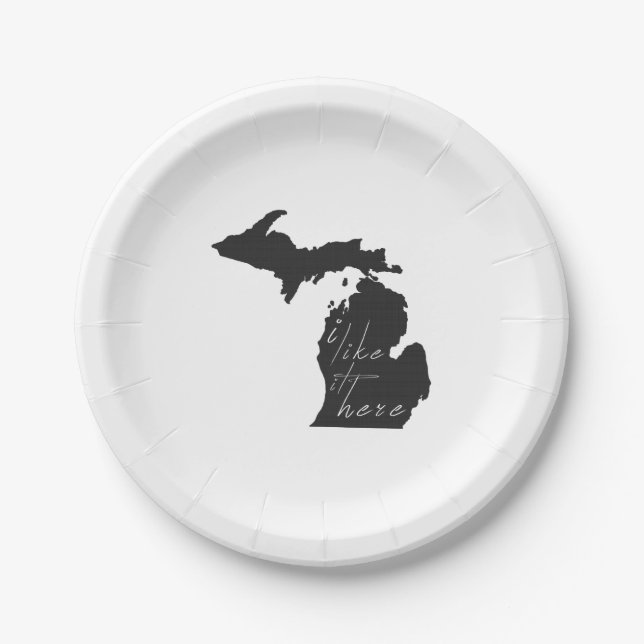 Michigan I like it Hier Paper Party Teller (Vorderseite)