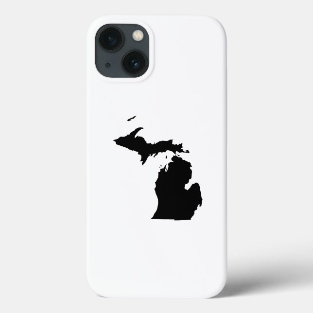 Michigan in Schwarz und Weiß Case-Mate iPhone Hülle (Rückseite)