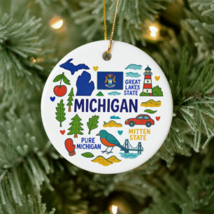 Michigan Individuelle Familienreise Weihnachten Keramik Ornament