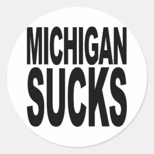 Michigan Ist zum Kotzen Runder Aufkleber