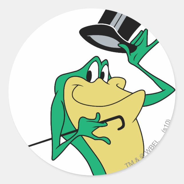 Michigan J. Frog in Farbe Runder Aufkleber (Vorderseite)