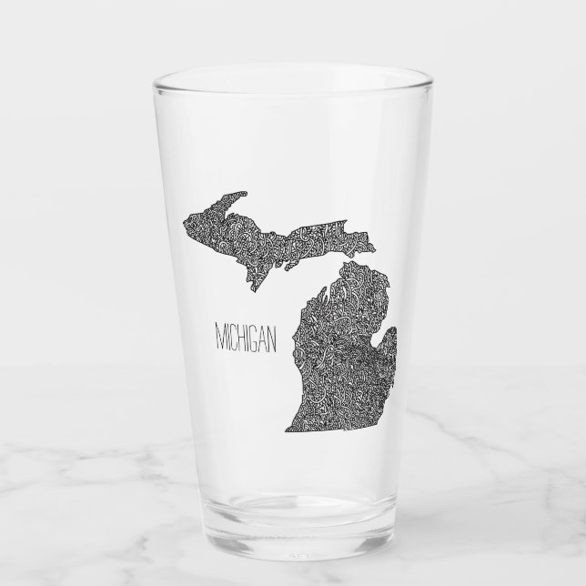 Michigan-Karte Glas (Vorderseite)