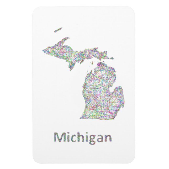 Michigan-Karte Magnet (Vertikal)