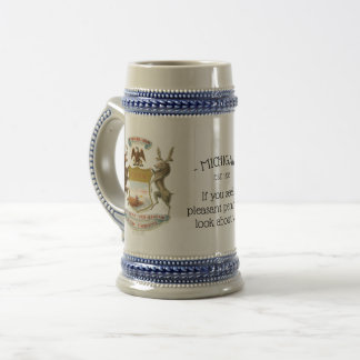 Michigan-Karte und Wappen Bierglas