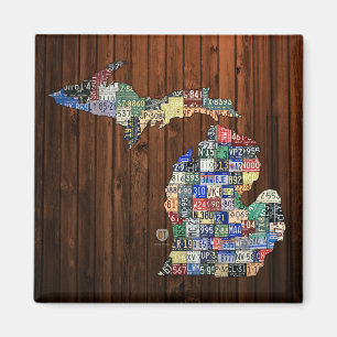 Michigan-Landkreise im Lizenz-Teller Magnet