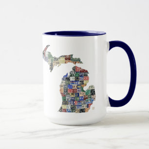 Michigan Landkreises License Plate Karte Ringer Ta Tasse